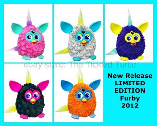 NEW 2012 Furby Toys ~ Aqua Green Man, Punk Pink, Purple Plum Fairy 