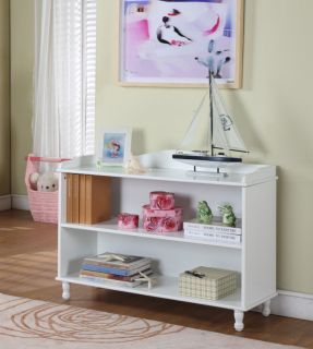 Kings Brand White Wood Finish 2 Tier Kids Bookcase New