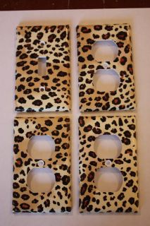   Cheetah Print 1 Light Switch 3 Outlet Covers Decor Blanket