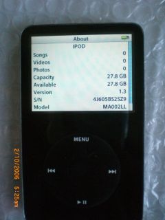 Apple iPod Classic 5th Generation 30 GB New Faceplate