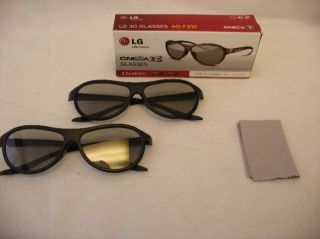 LG AG F310 Cinema 3D Glasses for 3D TV 3D PC Monitor 2 Pairs Black 