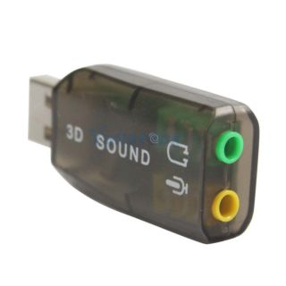 USB 2 0 External Mic Speaker 3D 5 1 Channel Audio PC Sound Card 