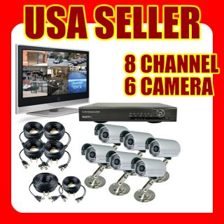 Channel Outdoor CCD Security Camera System DVR 1TB 8CH H 264 