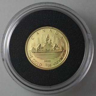 2005 Canada 50 Cent 1 25 oz Voyageur 9999 Fine Proof Gold Coin