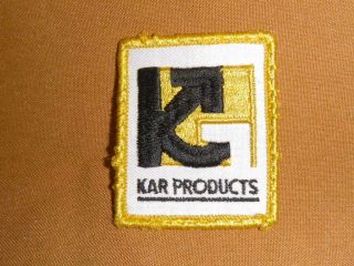 embroidered Kar Products iron on applique patch employee uniform
