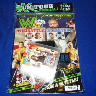 WWE Kids Magazine Issue 60 October 2012 UK Tour Special & Slam Attax 