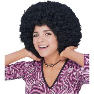   Black Curly Hair Hippie Disco 70s 60s Dy no mite Costume Accessory