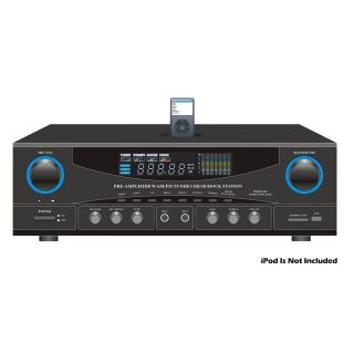 NEW Pyle 800W Stereo Receiver AM FM Tuner iPod Docking Station USB SD 