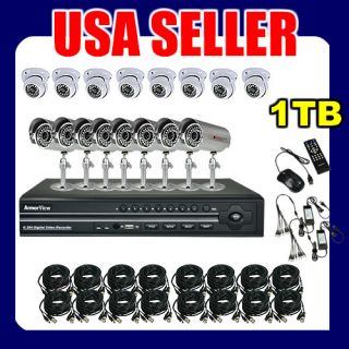   Dome Outdoor Weatherproof CCTV Security Camera System 1TB HD