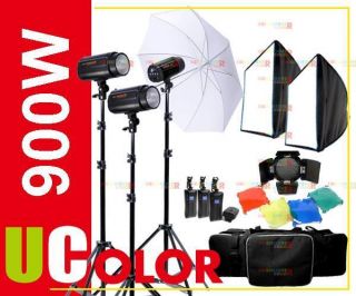 900W Strobe Studio Flash Light Kit Lighting Set 3 x 300W B3