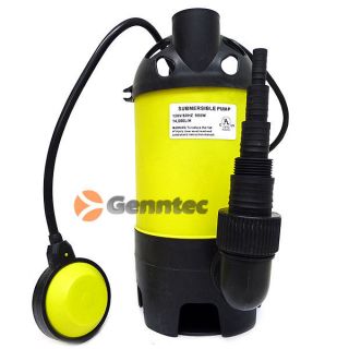 900W 1HP Submersible Pump Dirty Water Drain Pumps Auto Stop Pool Pond 