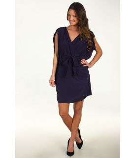 Suzi Chin for Maggy Boutique   Batwing V Neck Faux Wrap Dress