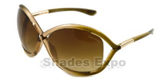 New Tom Ford Sunglasses TF9 TF 9 Brown Whitney 74F Auth
