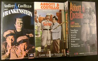 Abbott Costello VHS Lot New Meet Frankenstein Whos on First Live 