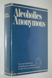 Alcoholics Anonymous Third Edition 1978 5th Printing Nice DJ Big Blue 