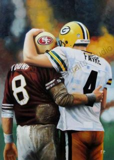 Brett Favre Steve Young Original Canvas Oil Painting