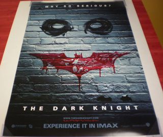 Dark Knight Movie Poster 2 Sided Original Ver A 27x40 Christian Bale 