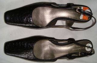 Liz Claiborne Flex Abakus Black Slingback Shoes 8 1 2 M