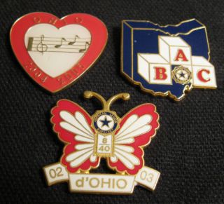lot of 3 ohio american legion auxiliary pins