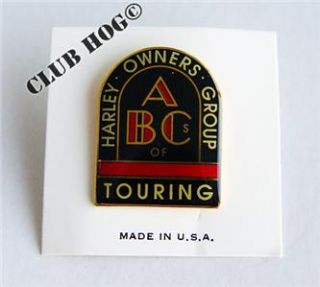 ABCs of Touring Vest Jacket Pin Harley Davidson Owners Group 