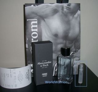 Abercrombie & Fitch Fierce Cologne Sample Spray 10 ml Travel