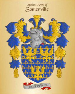 Family Crest Coat of Arms Print An Ancient Scroll