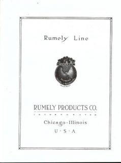 1913 Rumely Products Catalog Steam Engine Tractor Etc