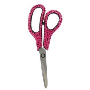 New Hot Pink Rhinestone Bling Scissors Desk Office Supplies