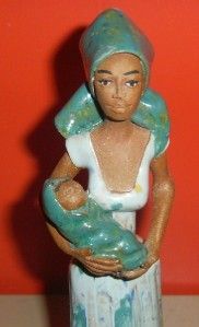 Frazier Ceramic Jamaica Pottery Mother Child Figurine
