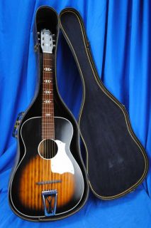 Very Nice Vintage Stella Harmony Acoustic Guitar Case 5159 H929