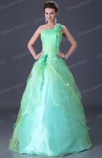 VG Evening Gown Prom Ball Wedding Veil Dress Green Size 6 8 10 12 14 