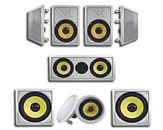 In Wall Home Theater Speaker System by Acoustic Audio (HD728)