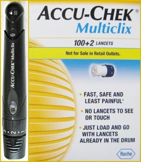 New Accu Chek Multiclix Lancet Device 114 Lancets Blood Glucose Test 