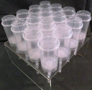 16ct Push Up Cake Containers with Acrylic Plastic Stand for Push Cake 