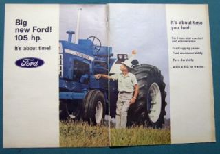 1968 ford tractor ad new ford 8000 two pages