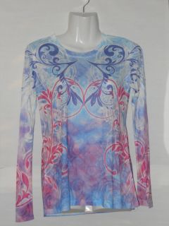 Laura Ashley Ladies Active Sublimation Top Size Small