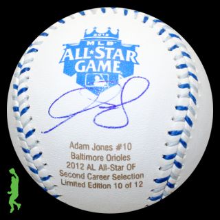 Adam Jones Signed Auto 2012 All Star Game Baseball Ball Baltimore 