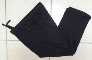 New Silverwear Petite Womens Black Drawstring Casual Lounge Pants Size 