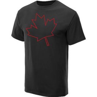 CANADA RED MAPPLE LEAF T SHIRT CANADIAN TEE BLACK