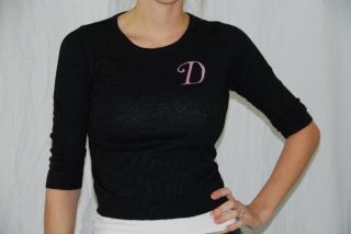 Acrobat Silk Cashmere D Initial Sweater Black Pink S