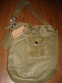Linea Pelle Addison Green Bucket Leather Handbag