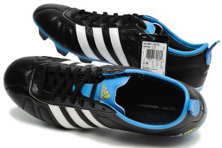 New Adidas adiPURE IV TRX FG Mens Soccer Cleats, Black & Blue 