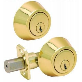   Impressions Polished Brass Double Cylinder Deadbolt Door Lock