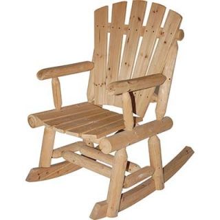 Adirondack Chair Rocker Cedar Log NEW Unfinished Outdoor Chairs Deck 