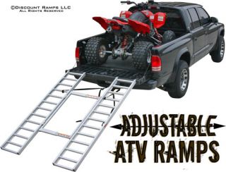 ADJUSTABLE ATV QUAD 4 WHEELER TRI FOLD LOADING RAMP (ITF 7652 A)