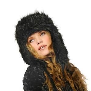 by Adrienne Landau Faux Fur Trapper Hat Tan Multi