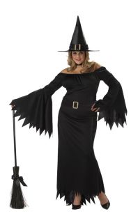 dress up in this plus size elegant witch costume and cast a love spell 