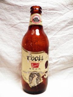 Coors Extra Dry Banquet Beer 1950s Adolph Coors Golden Paper Label 