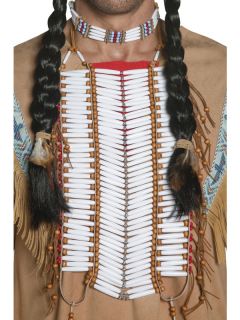 Adults Western Authentic Indian Breastplate Smiffys Fancy Dress
