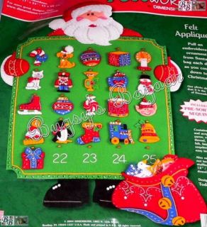   Santas Toys Countdown Christmas Advent Calendar Felt Kit